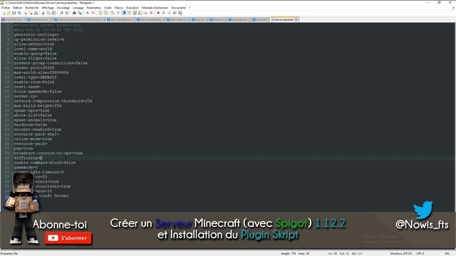 Créer un Serveur Minecraft 1.12.2 avec Spigot (+ Installation Skript) смотреть онлайн