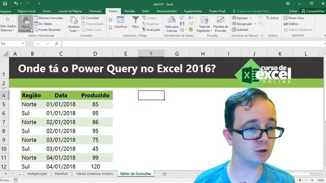 Onde Está O Editor De Consultas Para Tratamento De Dados - Power Query No Excel 2016