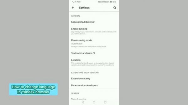 How to change language in Yandex (russian to english)