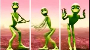 Инопланетянин танцует. Танцующий зелёный человечек - «Dame tu cosita»