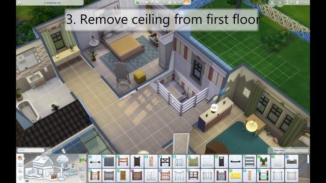 The sims 4 | HOW TO REMOVE floor around stairs | easy tutorial смотреть онлайн
