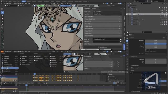 How to make faster 2D Lip-sync Animation with Grease Pencil in Blender смотреть онлайн