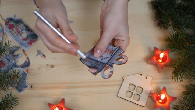 Christmas toys on the Christmas tree / Рождественские игрушки на ёлочку / DIY Tsvoric смотреть онлайн