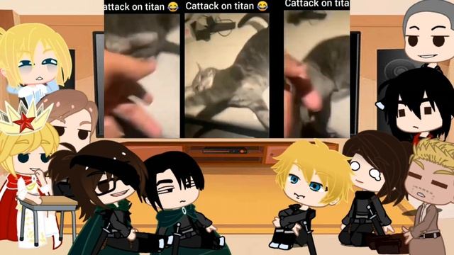 Aot react to Attack on Kittens episode // Snk Gacha club original смотреть онлайн