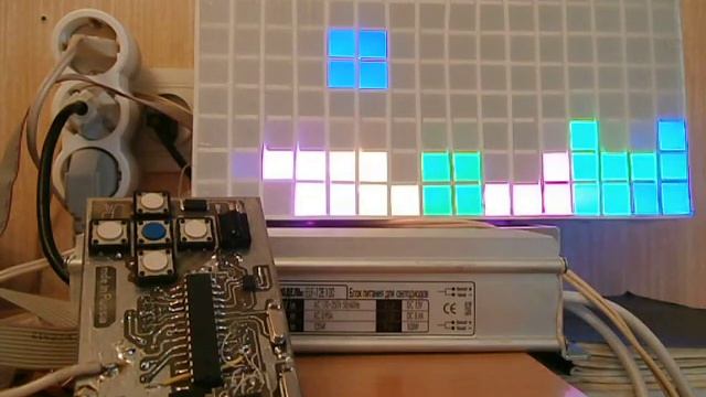 Tetris ATmega8 + IR remote смотреть онлайн