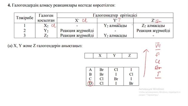 ХИМИЯ 9 СЫНЫП 1 БЖБ 3 ТОҚСАН "VII, VI, VI, IV - топ элементтері және олардың қосылыстары" смотреть онлайн