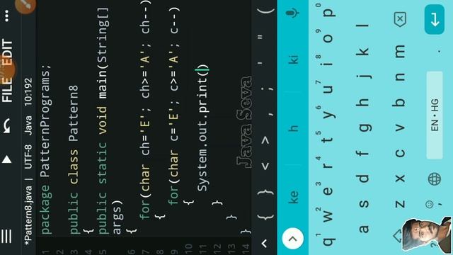 Character Pattern-8 Programs In JAVA | Pattern Programs In Java |Java Patterns| Learn Java In Mobil смотреть онлайн