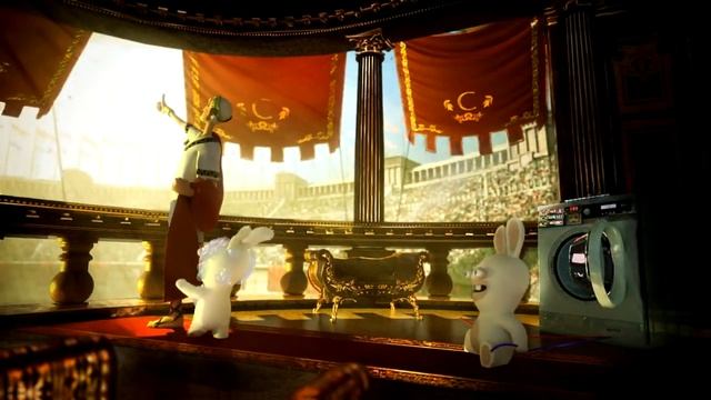 Raving Rabbids: Travel in Time - Caesar Trailer HD смотреть онлайн