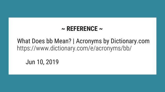 What is the meaning of BB? смотреть онлайн
