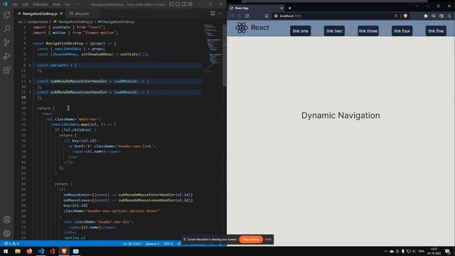 Dynamic Menu from JSON file (React.js) nested sub menus смотреть онлайн