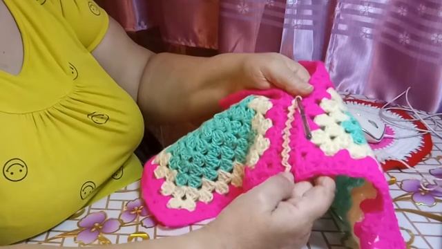 Соединяю бабушкины квадраты. смотреть онлайн