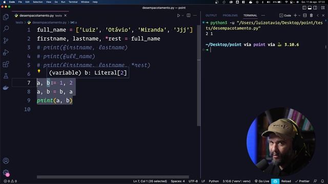 Desempacotamento de iteráveis em Python (*args) смотреть онлайн