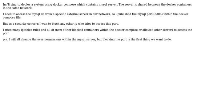 open iptables whithin docker-compose network and one external server смотреть онлайн