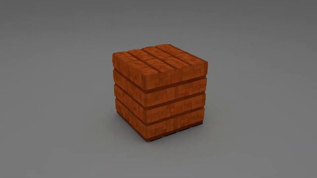 Acacia planks - Minecraft 3D model смотреть онлайн