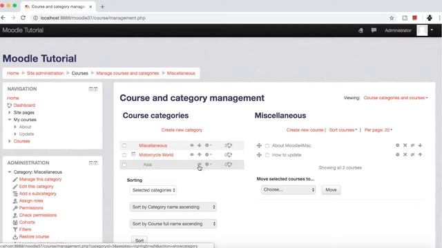 How to hide a Category or Sub Category in Moodle as an Admin Tutorial 7 смотреть онлайн