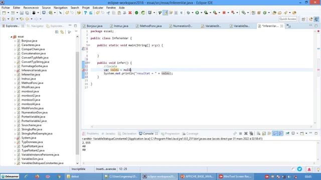 CI2SE Bases Java 030 Inference Types de Donnees смотреть онлайн