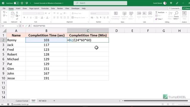 Convert Second to Minutes in Excel (3 Easy Ways) смотреть онлайн