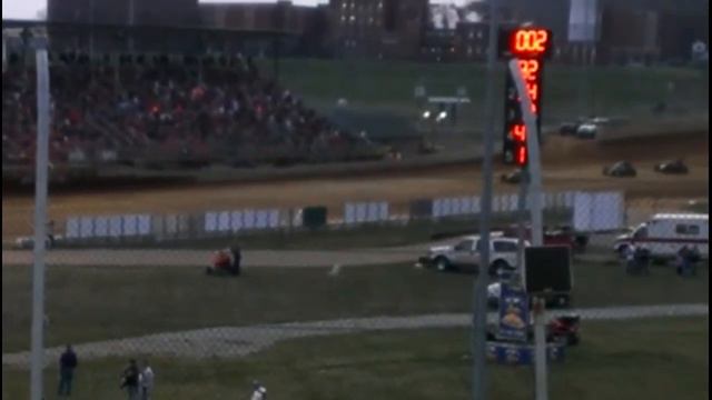USAC Sprint Cars Lawrenceburg, IN April 6, 2013 Heat 3 смотреть онлайн