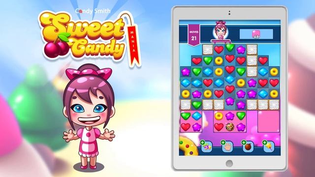 Sweet Candy Match 3 Puzzle Game смотреть онлайн