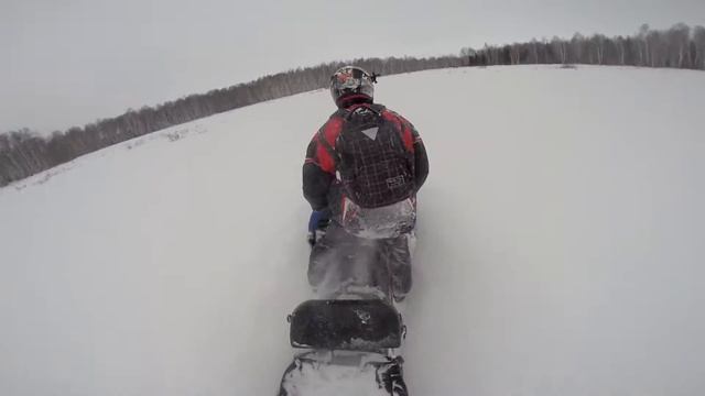 Небольшой прохват на снегоходе [A Small Race On A Snowmobile]