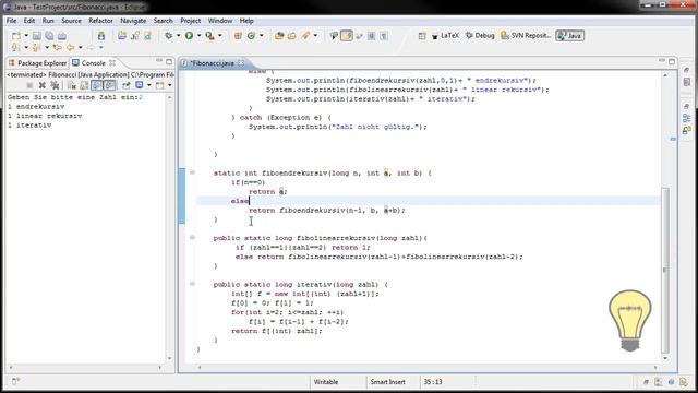Fibonacci - (Java 2-008) смотреть онлайн