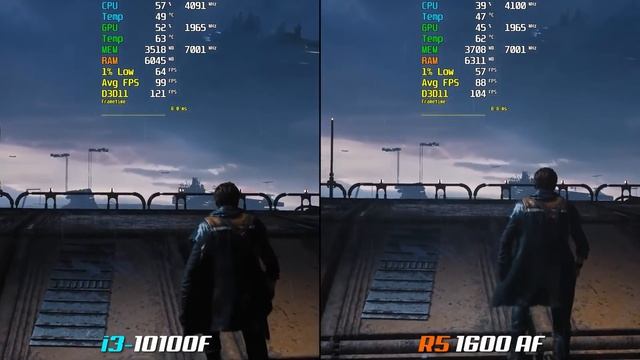Ryzen 5 1600 AF vs. i3 10100F | RTX 3070 смотреть онлайн