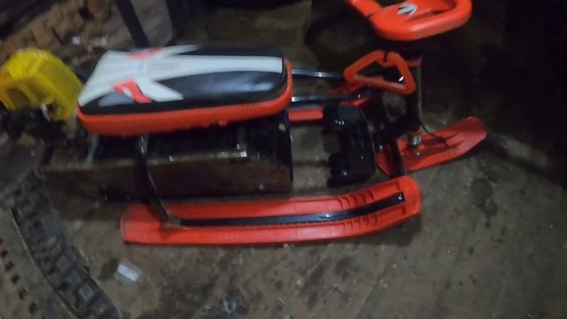 Детский снегоход(приставка к снегокату) своими руками смотреть онлайн