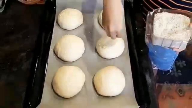 #Кулинария #burger #кунжут Булочки для бургера. смотреть онлайн