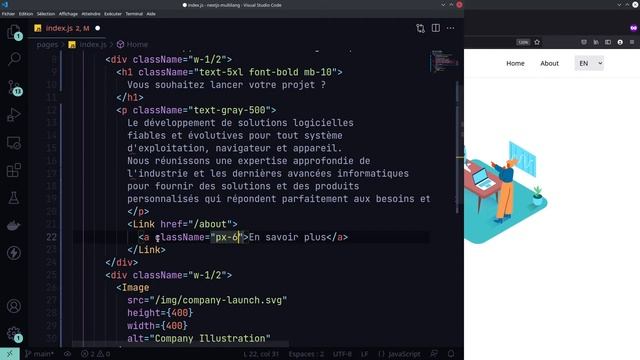 Tutoriel React: Mettre en place un site multilingue avec NextJS смотреть онлайн