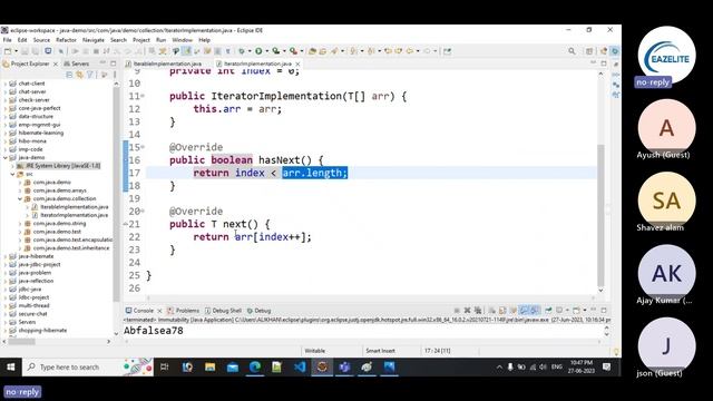 Java Industrial Training | StringBuilder | StringBuffer | Iterator | Iterable | Collection смотреть онлайн