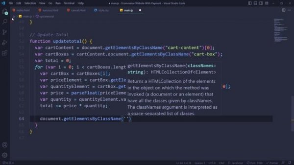 Ecommerce Website With Stripe Payment Using HTML CSS JavaScript And Node JS Express