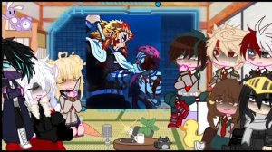 (MHA)?? My Hero Academia react to Demon Slayer || HASHİRAS || part 2/?•MHA react•//GACHA CLUB\\