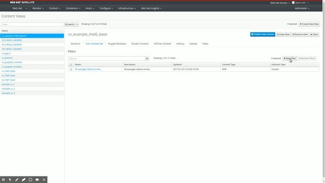 Content views and filters in Satellite 6: part 1, creating a simple content view смотреть онлайн