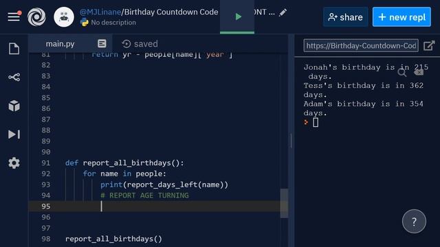 Python Birthday Tracker Pt 4 (Cal Age With Nested Return Functions) смотреть онлайн