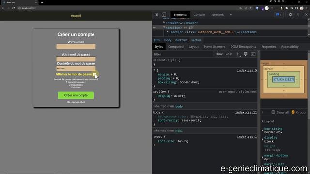 JavaScript489-React.js-Afficher le mot de passe en clair en cochant une case dans le formulaire смотреть онлайн