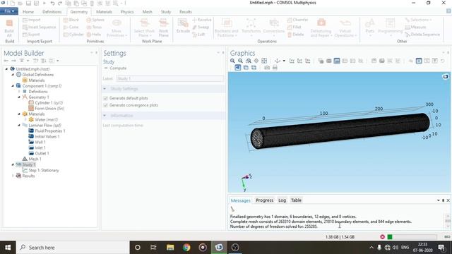 Laminar Flow Analysis by COMSOL Multiphysics (Fluid Flow Module) смотреть онлайн