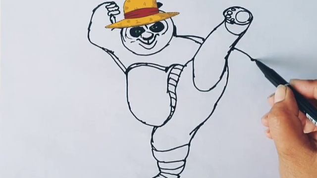 Как нарисовать Кунг-Фу Панду. Kung Fu Panda. Рисуем вместе. смотреть онлайн