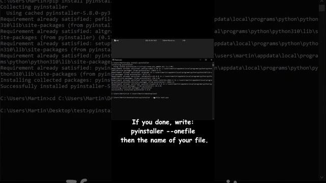 How to make an exe file from a Python code? #python #programming #tutorial смотреть онлайн