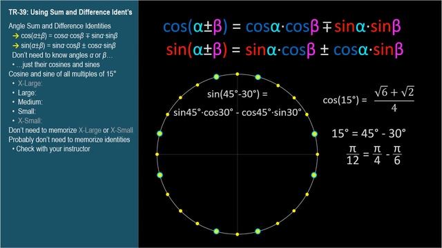 TR-39: Using Sum and Diff Identities (Trigonometry series by Dennis F. Davis) смотреть онлайн