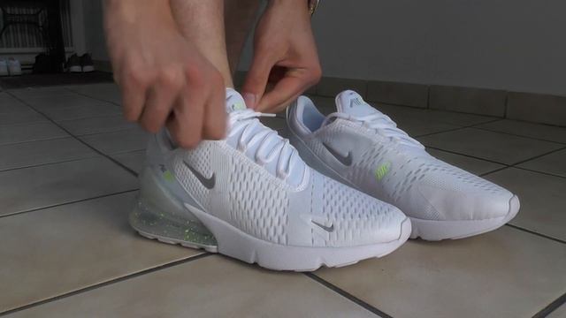 Nike Air Max 270 White Volt on Feet Review смотреть онлайн