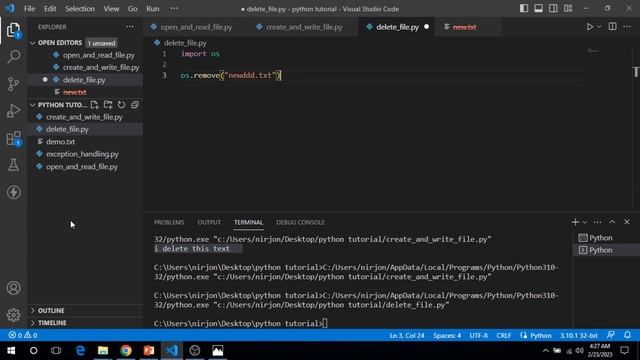 Python Bangla Tutorials 35 : Close & Delete File смотреть онлайн