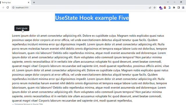 Dark and Light mode React js hooks смотреть онлайн