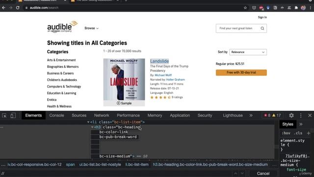6. Project #1 Dealing With Multiple Pages Using Selenium (Amazon Audible Bot) 2. Building The Bot