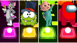 Tom & Jerry ? Om Nom ? Cocomelon ? Among Us. ? Кто победит? Tiles Hop EDM Rush Coffin Dance