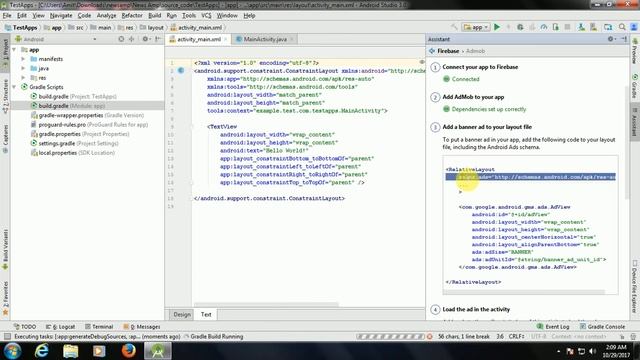How to integrate google admob ads with firebase assitance in android studio 3.0 смотреть онлайн