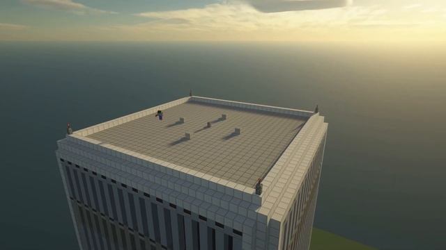 Строительство "Башни Близнецы" в Майнкрафте | TimeLapse смотреть онлайн