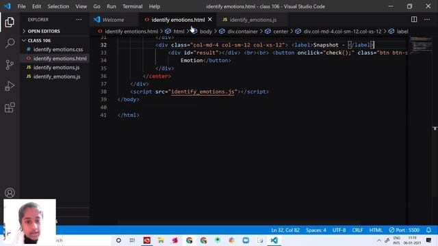 Predict your emotion? - deployment using visual studio code . End to End project смотреть онлайн