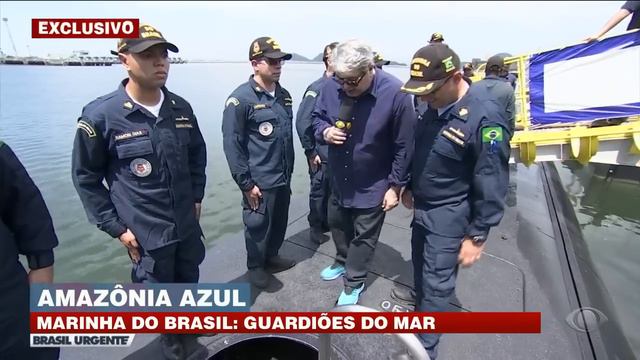 Datena conhece novo submarino da Marinha brasileira | Brasil Urgente смотреть онлайн