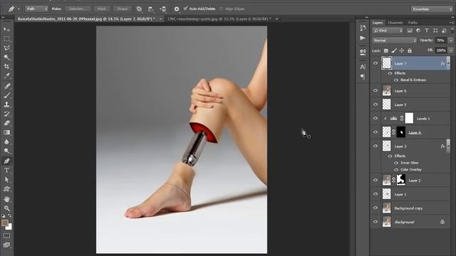 How to Photoshop Manipulation Tutorial of leg Photo смотреть онлайн