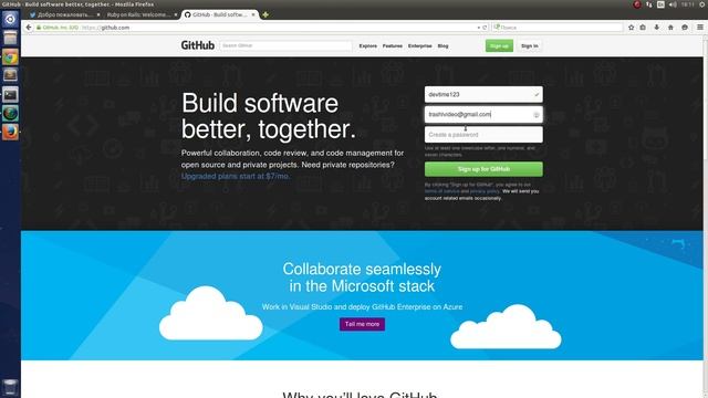 Ruby on Rails: Установка Rails на Ubuntu, работа с github смотреть онлайн